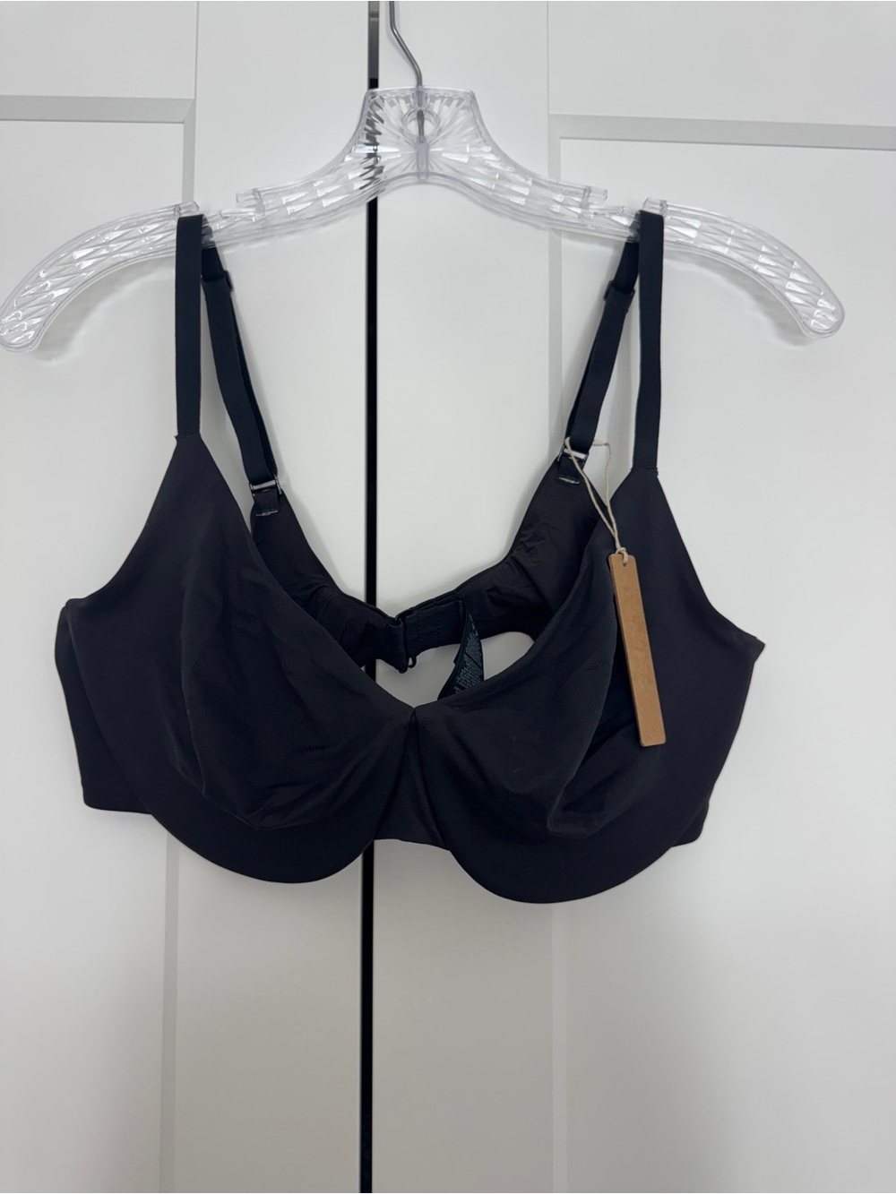 NWT SKIMS Classic Black Underwire Bikini Top - Women’s L(13)